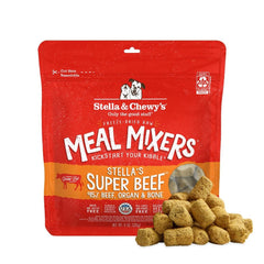 Stella & Chewy's packaging showcases freeze-dried mixers, convenient topper for daily meals.