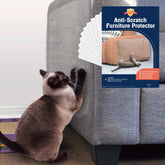 Stelucca Amazing Shields 10-pack XL cat scratch protector on sofa deters claws