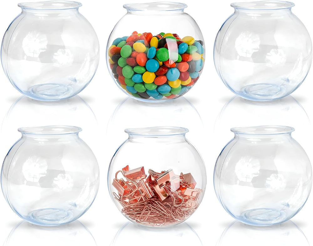 Sterline 6-pack 16oz clear fish bowl for centerpieces and displays.