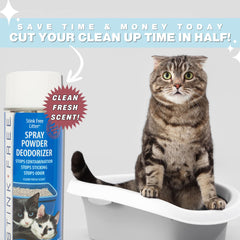 Stink Free pet safe odor control protects home from litter box smells.