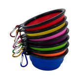 STKBES collapsible dog bowl in compact fold for travel