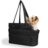 Straodtic lightweight dog purse carrier front view for hands-free travel with small dogs.