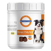 Stratford EZ Chew Omega-3 soft chews for dogs in bottle, supporting healthy skin and joints