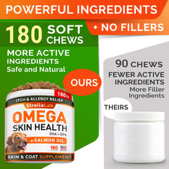 STRELLALAB omega-3 formula supports healthy skin and shiny coat
