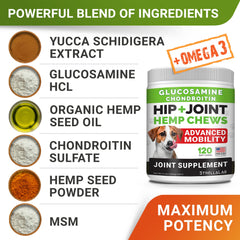 STRELLALAB Hemp Chews for Dogs closeup of bacon flavor for tasty supplementation