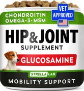STRELLALAB Hip & Joint Chews bottle supports daily mobility.