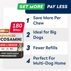 STRELLALAB Large-breed joint health chews promote steady mobility