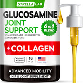 STRELLALAB liquid glucosamine dog bottle eases joint comfort