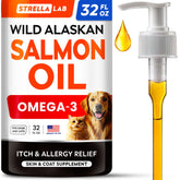 STRELLALAB Salmon Oil bottle pour for coat health