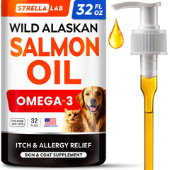 STRELLALAB Salmon Oil bottle pour for coat health