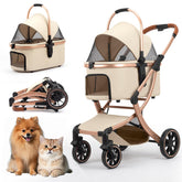 Strocare 3-in-1 pet stroller folded compact for storage
