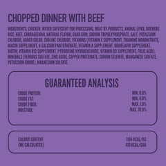 Strongheart chopped beef dish closeup highlights tender texture for flavorful dinners