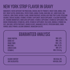 Strongheart New York Strip wet food in gravy can β complete nutrition in every bite