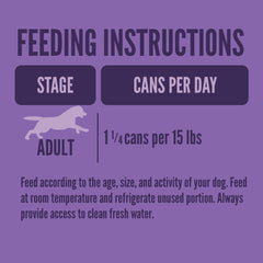 Strongheart nutrition-balance label highlighting vitamins and minerals for dogs.