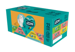 Strongheart variety-pack cans provide rotating flavors for balanced feline meals.