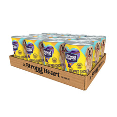 Strongheart wet dog food 12-pack cans for easy, convenient feeding.