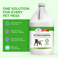 Stuart Pet Supply Co. hose-ready bottle enabling quick outdoor cleanup
