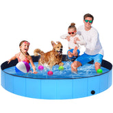 STUDESK foldable dog pool overview with spacious 71-inch play area