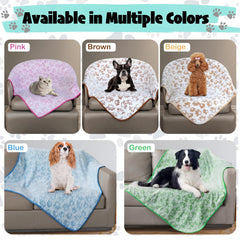Stuffed large dog blanket 66x42 inches fits spacious spaces.