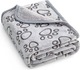 Stuffed Premium Soft Dog Blanket with paw prints on top for cozy pets.