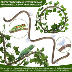 StyEdEk reptile vines create vertical interest and exploration.