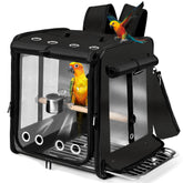 Suertree bird carrier with seatbelt fastener for secure car travel.