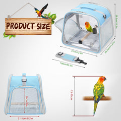 Suertree bird carrier with stand and lightweight design for on the go