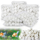 Sukh ceramic rings in filter pack for clearer aquarium water