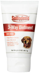 Sulfodene 3-Way Ointment application on dog skin reduces irritation
