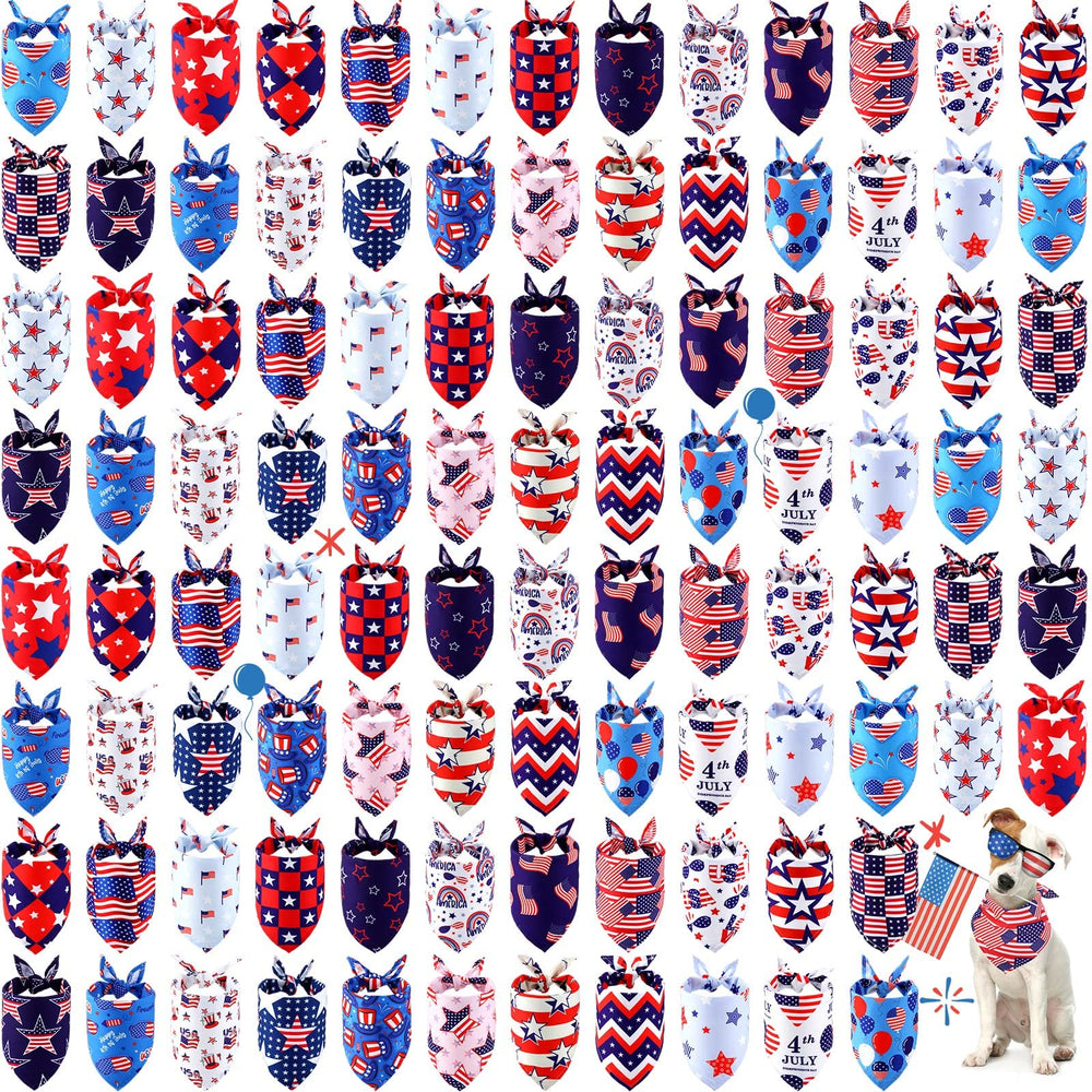 Sumind 4th of July dog bandana with star pattern for festive photos.