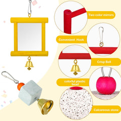 Sumind parrot grindstone pendant colors invite playful pecking and enrichment.