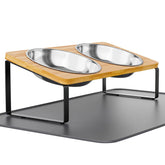 Summark elevated cat bowls with a 15-degree tilt ease whisker-friendly meals.