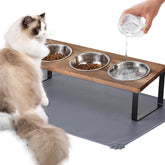 Summark elevated cat bowls with tilt stand for comfortable meals and reduced whisker fatigue