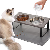 Summark elevated cat bowls with 15-degree tilt for easier eating