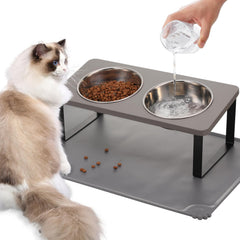Summark elevated cat bowls with 15-degree tilt for easier eating
