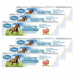 SUMOT 6-pack Ivermectin paste in apple flavor packaging for horses.
