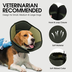 SUNFURA dog cone secure design prevents biting and supports safe healing