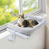 Sunhoo Cat Window Perch Hammock in grey, a sturdy lounging spot for large cats.
