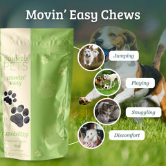 Sunmed Movin' Easy bottle close-up with ingredients for mobility.