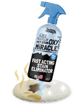 Sunny & Honey Oxy Pet spray bottle ready for quick mess cleanup.