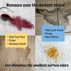 Sunny & Honey Oxy Pet remover on carpet fibers helps freshen high-traffic areas.