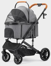 SUNTHX Dog Stroller front view showing spacious carrier for small to medium dogs