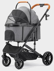 SUNTHX Dog Stroller front view showing spacious carrier for small to medium dogs