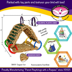 SB881 Seagrass Tent with colorful links encourages movement and exploration.