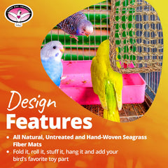Platform swings built with Seagrass Mat from Super Bird Creations