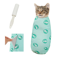 Supet Cat Wrap aids calm nail trimming for a smoother grooming session.