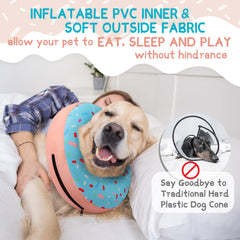 Supet donut-style collar close-up highlighting soft, protective material.