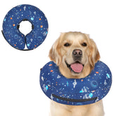 Supet inflatable dog cone collar after surgery provides protective barrier for wounds.