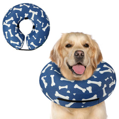 Supet inflatable dog cone donut collar provides gentle post-surgery protection.