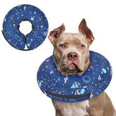 Supet inflatable dog cone neck donut image - barrier prevents licking wounds